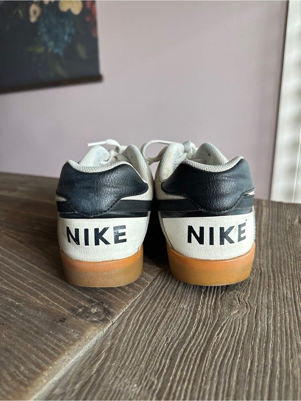 Nike Low-Top Sneakers in White, Black & Gum